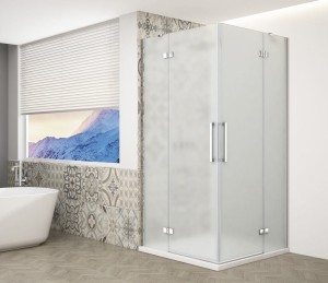 TRINITY CHROME kabina prysznicowa 1200x1200mm, wejście z rogu, szkło matowe