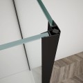 TRINITY BLACK kabina prysznicowa 1000x800mm, wejście z rogu, szkło czyste