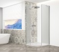 TRINITY CHROME kabina prysznicowa półokrągła 900x900mm, szkło matowe, lewa