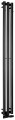 PILON grzejnik łazienkowy 196x1800mm, 3 wieszaki, czarny mat