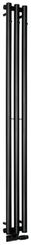 PILON grzejnik łazienkowy 196x1800mm, 3 wieszaki, czarny mat