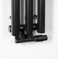 PILON grzejnik łazienkowy 196x1800mm, 3 wieszaki, czarny mat