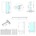 ARCHITEX BLACK MATT walk-in, 1062 mm, szkło matowe