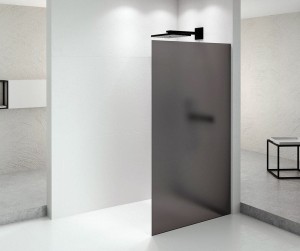 ARCHITEX BLACK MATT walk-in, 962 mm, szkło mat dymione