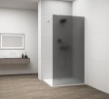 ESCA WHITE MATT jednoczęściowa kabina przysznicowa Walk-In, montaż przy ścianie, szkło mat dymione, 700 mm
