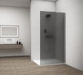 ESCA CHROME jednoczęściowa kabina przysznicowa Walk-In, montaż przy ścianie, szkło mat dymione, 800 mm