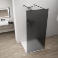 ESCA BLACK MATT jednoczęściowa kabina przysznicowa Walk-In, szklo dymione, 1000 mm