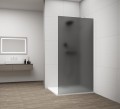 ESCA WHITE MATT jednoczęściowa kabina przysznicowa Walk-In, montaż przy ścianie, szkło mat dymione, 1200 mm