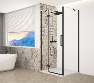 TRINITY BLACK kabina prysznicowa 1100x1000mm, szkło czyste, lewe