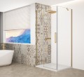 TRINITY GOLD MATT kabina prysznicowa 1100x1000mm, szkło czyste, lewe