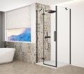 TRINITY BLACK kabina prysznicowa 1000x800mm, szkło czyste, lewe