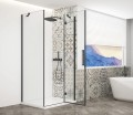 TRINITY BLACK kabina prysznicowa 1100x800mm, szkło czyste, prawe