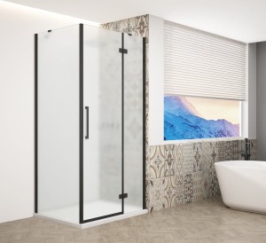 TRINITY BLACK kabina prysznicowa 1100x800mm, szkło matowe, prawe