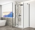 TRINITY BLACK kabina prysznicowa 1200x800mm, szkło czyste, lewe