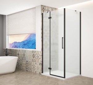 TRINITY BLACK kabina prysznicowa 1100x900mm, szkło matowe, lewe