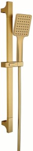 Zestaw prysznicowy, przesuwny uchwyt 680mm, złoto mat