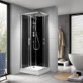 GRANVIK boks prysznicowy półokrągły 800x800x2180mm, szkło czyste