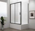 DEEP BLACK kabina prysznicowa 1100x750mm wariant L/P,szkło czyste