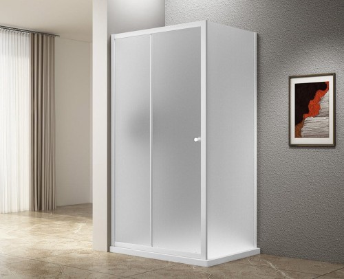 UGGA kabina prysznicowa 1000x800mm, szkło Brick, biały