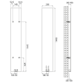 SMARTELLA grzejnik 250x1490mm, czarny mat