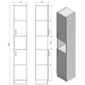 SIMPLEX ECO szafka wysoka 30x180x30cm