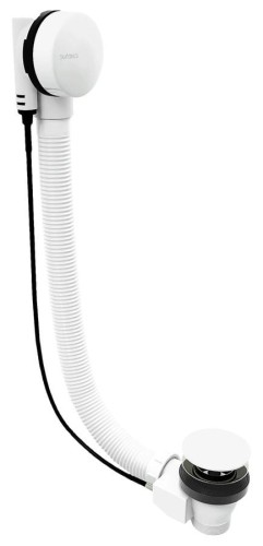 Zestaw odpływowy z korkiem automatycznym, długość 1000mm, korek 72mm, biały
