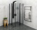 SKA ścienny wieszak na ręczniki 600x1150x100mm, czarny mat