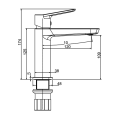 FLERY bateria umywalkowa, gun metal