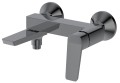 FLERY bateria wannowa/prysznicowa ścienna z obrotową wylewką, gun metal