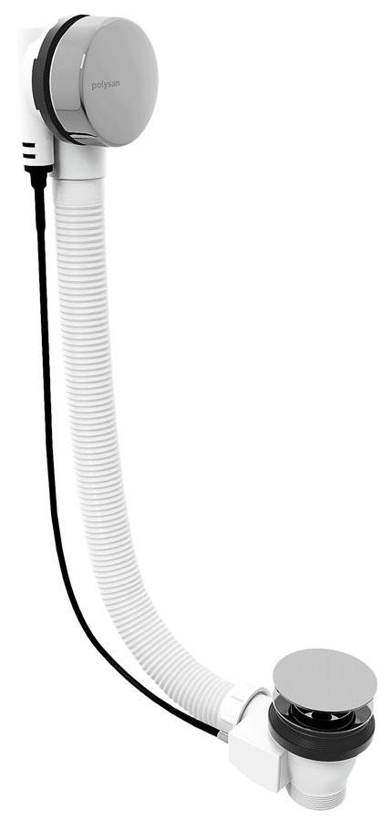 Zestaw odpływowy z korkiem automatycznym, długość 800mm, korek 72mm, chrom