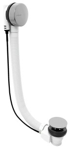 Zestaw odpływowy z korkiem automatycznym, długość 800mm, korek 72mm, chrom
