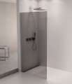ARCHITEX zestaw do mocowania szkła podłoga-ściana-suft z listwą spadkową, 1615x2105mm, lewy, polerowany aluminium