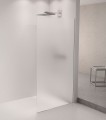ARCHITEX zestaw do mocowania szkła podłoga-ściana-suft z listwą spadkową, 1615x2105mm, prawy, polerowany aluminium
