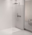ARCHITEX zestaw do mocowania szkła podłoga-ściana-suft z listwą spadkową, 1615x2105mm, prawy, polerowany aluminium