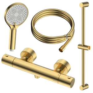 Zestaw prysznicowy natynkowy termostatyczny - ANTH3312T1 kolor szczotkowane złoto