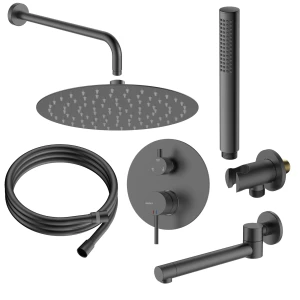 Zestaw prysznicowy podtynkowy trzyfunkcyjny - ANUL131421 gun metal mat