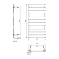 BONDECO grzejnik łazienkowy 500x926mm, czarny mat