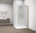 ESCA COPPER MATT jednoczęściowa kabina przysznicowa Walk-In, montaż przy ścianie, szkło mleczne, 800 mm