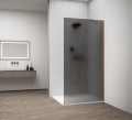 ESCA COPPER MATT jednoczęściowa kabina przysznicowa Walk-In, montaż przy ścianie, szkło mat dymione, 1200 mm
