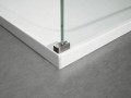 ESCA GUN METAL jednoczęściowa kabina przysznicowa Walk-In, montaż przy ścianie, szkło czyste, 900 mm