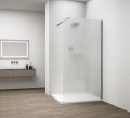 ESCA GUN METAL jednoczęściowa kabina przysznicowa Walk-In, montaż przy ścianie, szkło mleczne, 1000 mm