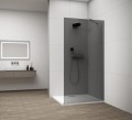 ESCA GUN METAL jednoczęściowa kabina przysznicowa Walk-In, montaż przy ścianie, szkło dymione, 1100 mm