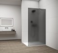 ESCA GUN METAL jednoczęściowa kabina przysznicowa Walk-In, montaż przy ścianie, szkło mat dymione, 700 mm