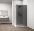 ESCA GUN METAL jednoczęściowa kabina przysznicowa Walk-In, montaż przy ścianie, szkło mat dymione, 1300 mm