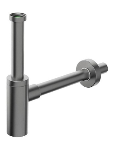 INOXMATER syfon umywalkowy, stal nierdzewna mat/gun metal
