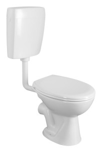 Kompakt WC, przycisk 4,5/6l, odpływ poziomy, biały