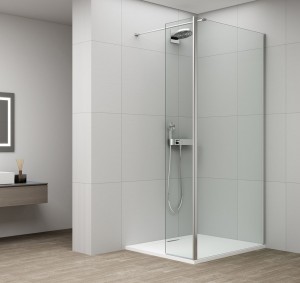 ESCA CHROME kabina przysznicowa, stałe szkło 1000 mm, szkło czyste, panel obrotowego 500 mm
