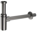 Syfon umywalkowy 5/4", odpływ 32mm, okrągły, gun metal