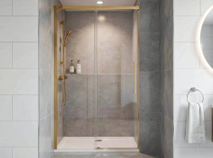 LUXOR GOLD MATT drzwi 1200mm, szkło czyste