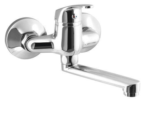 AQUALINE 35 bateria ścienna, rozstaw 100mm, uchwyt płaski 120mm, chrom